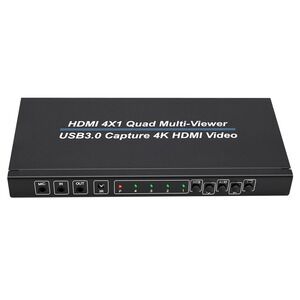 NK-941S HDMI 4x1 Quad Multi-Viewer USB 3.0 Capture 4K HDMI Video W/O REMOTE